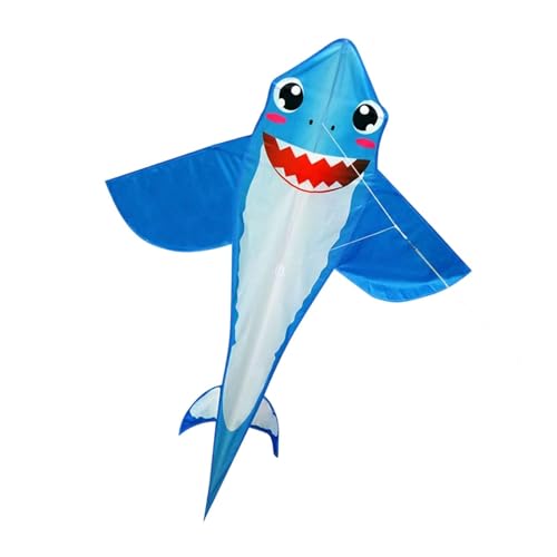 JISADER Hai, Einfach zu Fliegen, Tragbar Und Leicht, Ideal für Kinder, Ideal für Parks, Gärten Und Den Strand, Blau JISADER Hai, Einfach zu Fliegen, Tragbar Und Leicht, Ideal für Kinder, Ideal für Parks, Gärten Und Den Strand, Blau von JISADER