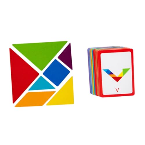 JISADER Hölzerne Tangram Rätsel Bildungswerkzeuge 3D IQ -Spiel Montessori Holzspielzeug von JISADER