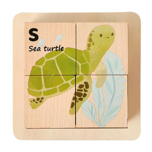 JISADER Holzpuzzles Tiererkennung Holzpuzzle 3D Steckpuzzles für 3 4 5, Meerestier JISADER Holzpuzzles Tiererkennung Holzpuzzle 3D Steckpuzzles für 3 4 5, Meerestier von JISADER