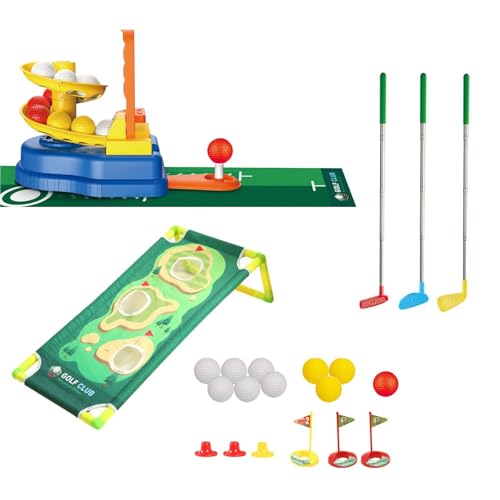 JISADER Kids Golf Set Indoor Outdoor Golf Spielzeug Sportspielzeug für Kleinkinder 3 4 5 Jahre Jungen Jungen Jungen, Style A von JISADER