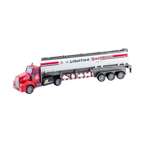 JISADER Kinder LKW Spielzeug, Containerfahrzeug mit Rückzug, Schwerlast Transporter für Geschenke, Weiß, 33 cm von JISADER