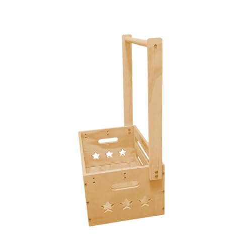 JISADER Holz Babykorb mit Griff, Holzkiste für Babyparty mit Stange, Holz Baby Geschenk Korb, Children Shower Crate Closet Storage Box, Kleinkinder Welcome Box Storage Crate für Neugeborene, Stern JISADER Holz Babykorb mit Griff, Holzkiste für Babyparty mit Stange, Holz Baby Geschenk Korb, Children Shower Crate Closet Storage Box, Kleinkinder Welcome Box Storage Crate für Neugeborene, Stern von JISADER