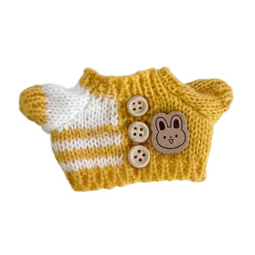 JISADER Kleidung für Puppen, DIY-Pullover für Plüschpuppen, Geschenkidee für Kinder , Gelb von JISADER