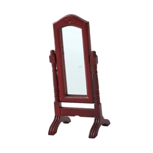 JISADER Miniatur Ankleidespiegel Puppenhaus Spiegel Holz Retro Miniaturmöbel Ganzkörperspiegel Modell für Kinderzimmer Dekoration Geschenke Rollenspiel, Braun JISADER Miniatur Ankleidespiegel Puppenhaus Spiegel Holz Retro Miniaturmöbel Ganzkörperspiegel Modell für Kinderzimmer Dekoration Geschenke Rollenspiel, Braun von JISADER