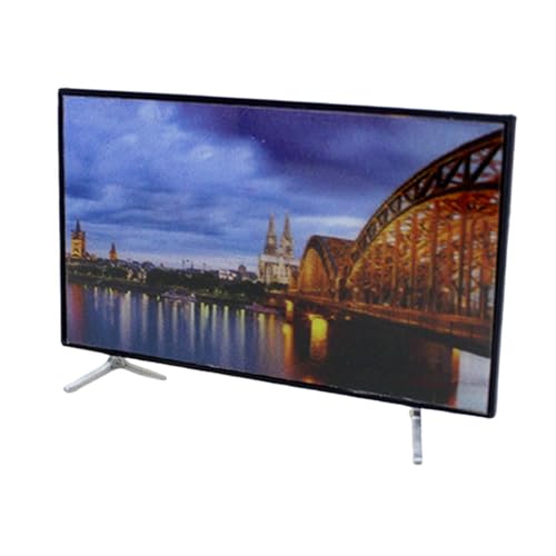 JISADER Miniatur Fernseher für Puppenstuben mit Stand Realistisches Display 112 Skala Spielzeug für Rollenspiele Sammler, 8.3 cm X 4.7 cm JISADER Miniatur Fernseher für Puppenstuben mit Stand Realistisches Display 112 Skala Spielzeug für Rollenspiele Sammler, 8.3 cm X 4.7 cm von JISADER