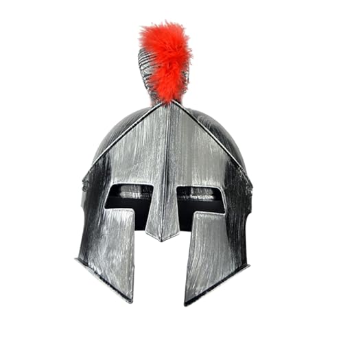 JISADER Mittelalterlicher Helm, Halloween-Requisiten, Rollenspiel-Spielzeug, Verkleidung, leichte Ritter-Geschenke, einzigartige Verzierung, lustige, Silber von JISADER