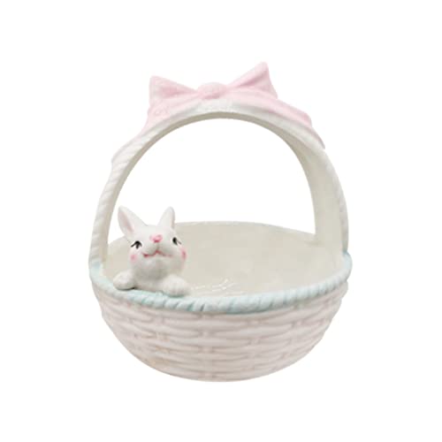 JISADER Osterkorb mit Hasenmotiv, Kreative Blumentöpfe, Kleine Süßigkeiten Servierschalen, Dekorative Geschenke für Kinder, 16 cm x 15,5 cm x 18,3 cm JISADER Osterkorb mit Hasenmotiv, Kreative Blumentöpfe, Kleine Süßigkeiten Servierschalen, Dekorative Geschenke für Kinder, 16 cm x 15,5 cm x 18,3 cm von JISADER