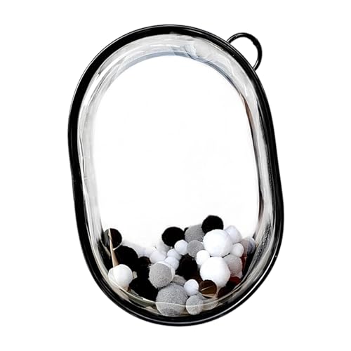 JISADER Puppen Aufbewahrungstasche Figuren Vitrinentasche Mini Puppentasche Und Puppen Organizer Aus Klarem PVC mit Reißverschluss für Reisen Und Die Ausstel, Schwarzes L mit Kugeln JISADER Puppen Aufbewahrungstasche Figuren Vitrinentasche Mini Puppentasche Und Puppen Organizer Aus Klarem PVC mit Reißverschluss für Reisen Und Die Ausstel, Schwarzes L mit Kugeln von JISADER