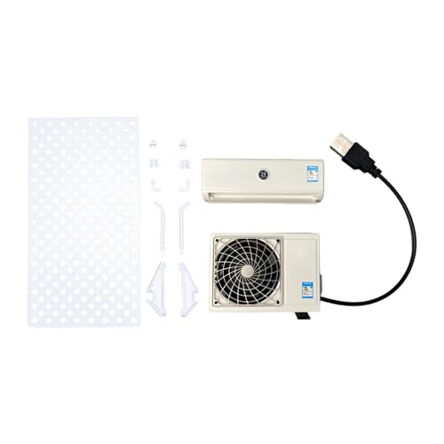 JISADER Puppenhaus-Dekoration, Miniatur-Sammlerstücke, 1:14, Mini-Klimaanlage, Modell, USB, dekorativ für, Sammlermöbel, mit Halterung JISADER Puppenhaus-Dekoration, Miniatur-Sammlerstücke, 1:14, Mini-Klimaanlage, Modell, USB, dekorativ für, Sammlermöbel, mit Halterung von JISADER