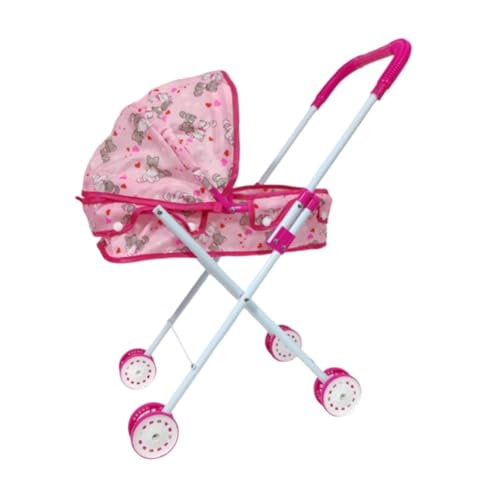 JISADER Simulation Puppenwagen, Puppenbuggy Klappbar, Doll Stroller Educational Toy, Simulation Kinderwagen, Rollenspiel Puppen-Kinderwagen für Kinder ab 3 Jahren, Katzenmuster JISADER Simulation Puppenwagen, Puppenbuggy Klappbar, Doll Stroller Educational Toy, Simulation Kinderwagen, Rollenspiel Puppen-Kinderwagen für Kinder ab 3 Jahren, Katzenmuster von JISADER