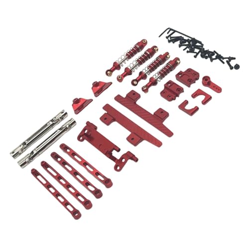 JISADER RC-Auto-Upgrade-Ersatzteilkits, RC-Upgrade, Antriebswelle, einfach zu installierendes, Robustes RC-Zubehör aus Metall für 1/12 MN82 LC79 RC-Auto, ROT von JISADER