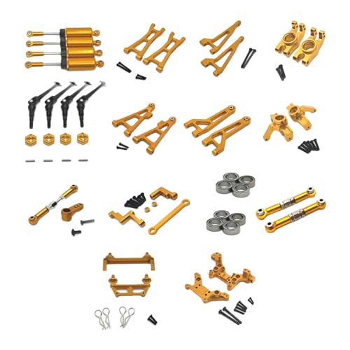 JISADER RC-Auto-Upgrade-Teilesatz, RC-Modellfahrzeueile, Lenkbaugruppe, Lenkbecher-Teilesatz für Fahrzeuge im Maßstab 1:16, 16208 M163, Gold von JISADER