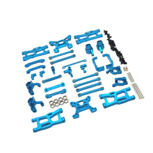 JISADER RC-Lenkbecher für Vorder- und Hinterarm, Verbindungsstange, Upgrade-Teil, robuste RC-Modellfahrzeugteile aus Aluminium für 1/14 RC-Zubehör DIY, BLAU von JISADER