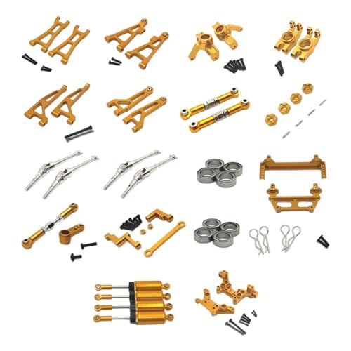 JISADER RC-Metallteile-Kit, Zubehör, Robustes DIY-Modifikations-Upgrade für 1/16 M162 16207 RC-Crawler-Automodell-Ersatz, Gold von JISADER