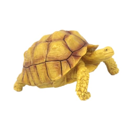 JISADER Schildkröte Tiere Figur Schildkröten Spielzeug Wissenschaft Pädagogische Requisiten Schildkröte Statue Kleine Schildkröte Figur für Schlafzimmer, Gelb von JISADER