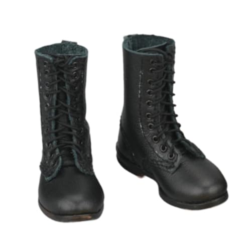 JISADER Schuhe im Maßstab 1/6, Stiefel aus PU-, 5 cm handgefertigtes Miniaturmodell, Stiefel für Herrenfiguren für 12-Zoll-Actionfiguren, Ankleidezubehör von JISADER