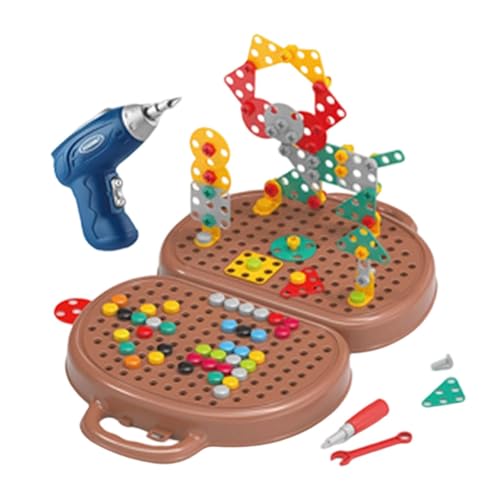 JISADER Spiel-Werkzeugkasten, Schraubenwerkzeug-Set, Kreativitäts-Werkzeugkasten, Puzzle-Spielzeug für Kleinkinder ab 3 Jahren, Bär JISADER Spiel-Werkzeugkasten, Schraubenwerkzeug-Set, Kreativitäts-Werkzeugkasten, Puzzle-Spielzeug für Kleinkinder ab 3 Jahren, Bär von JISADER