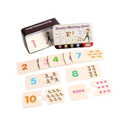 JISADER Zahlen Matching Spiel Holzpuzzle Basteln Hand Auge Koordination Feinmotorik JISADER Zahlen Matching Spiel Holzpuzzle Basteln Hand Auge Koordination Feinmotorik von JISADER
