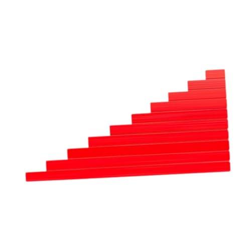 JISADER Zahlenstäbe, 10 Schritte, Vorschul-Frühlernaktivitäten, Frühlernblöcke, Mathe-Zahlenstäbe für, Geschenk, Rot JISADER Zahlenstäbe, 10 Schritte, Vorschul-Frühlernaktivitäten, Frühlernblöcke, Mathe-Zahlenstäbe für, Geschenk, Rot von JISADER