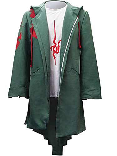 Nagito Komaeda Danganronpa 2 Cosplay Kostüm Outfit Jacke Umhang Mantel und T-Shirt für Herren Damen von JIUER