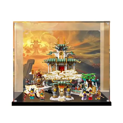 Acryl-Displaybox Kompatibel mit Lego 80039 Pandemonium im Himmelspalast Modell, schützende, staubdichte Displaybox Geschenkmodell, transparente Vitrine (nur Displaybox) (Hintergrund B) von JIULIN