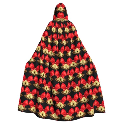 JIUTY 1 x Weihnachtsglocken-Druck, Maskerade für Erwachsene, wirtschaftlicher Kapuzenumhang, 140 cm lang, perfekt für Halloween-Partys, Tänze JIUTY 1 x Weihnachtsglocken-Druck, Maskerade für Erwachsene, wirtschaftlicher Kapuzenumhang, 140 cm lang, perfekt für Halloween-Partys, Tänze von JIUTY