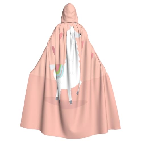 JIUTY Alpakas-Druck, Maskerade für Erwachsene, wirtschaftlicher Kapuzenumhang, 140 cm lang, perfekt für Halloween-Partys, Tänze JIUTY Alpakas-Druck, Maskerade für Erwachsene, wirtschaftlicher Kapuzenumhang, 140 cm lang, perfekt für Halloween-Partys, Tänze von JIUTY