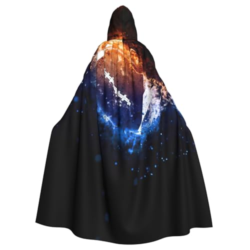 JIUTY American Football-Maskerade, Erwachsenen-Umhang mit Kapuze, 140 cm lang, perfekt für Halloween-Partys, Tänze JIUTY American Football-Maskerade, Erwachsenen-Umhang mit Kapuze, 140 cm lang, perfekt für Halloween-Partys, Tänze von JIUTY