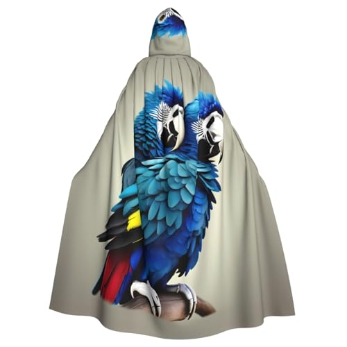 JIUTY Blauer Papageien-Umhang mit Kapuze, für Erwachsene, 140 cm lang, perfekt für Halloween-Partys, Tänze JIUTY Blauer Papageien-Umhang mit Kapuze, für Erwachsene, 140 cm lang, perfekt für Halloween-Partys, Tänze von JIUTY