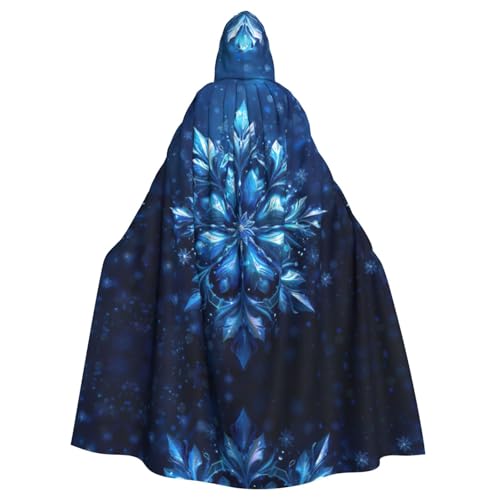 JIUTY Blauer Weihnachtsumhang mit Schneeflocke, Unisex, Umhang für Halloween, Weihnachten, Vampir, Hexe, Umhang, Kostüme, Partyumhang JIUTY Blauer Weihnachtsumhang mit Schneeflocke, Unisex, Umhang für Halloween, Weihnachten, Vampir, Hexe, Umhang, Kostüme, Partyumhang von JIUTY