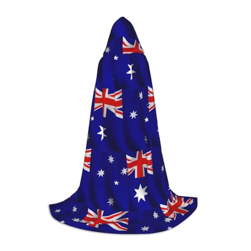 JIUTY Halloween-Kapuzenpullover mit australischer Flagge, Cosplay, Party-Requisiten, Kapuzenumhang, Karnevals-Zubehör für Party von JIUTY