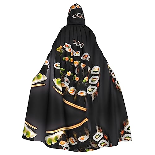 JIUTY Japanischer Sushi-Umhang mit Kapuze, Unisex, Umhang, Halloween, Weihnachten, Vampir, Hexe, Umhang, Kostüme, Partyumhang von JIUTY