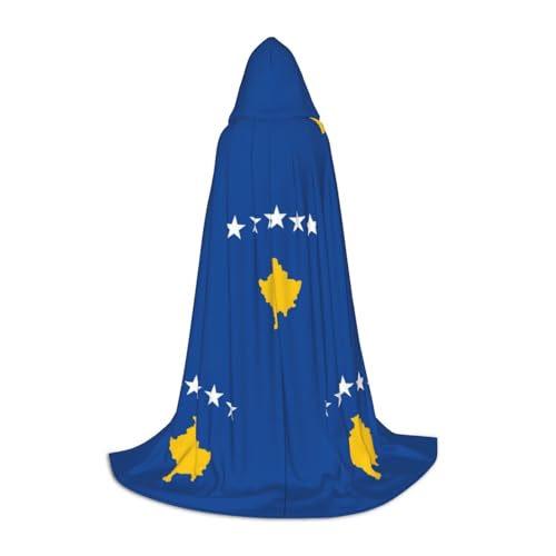 JIUTY Kapuzenumhang mit Flagge des Kosovo, Halloween, Cosplay, Party-Requisiten, Kapuzenumhang, Karnevals-Zubehör für Party von JIUTY