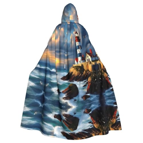 JIUTY Leuchtturm-Diamant-Malerei-Maskerade, Erwachsenen-Umhang mit Kapuze, 140 cm lang, perfekt für Halloween-Partys, Tänze JIUTY Leuchtturm-Diamant-Malerei-Maskerade, Erwachsenen-Umhang mit Kapuze, 140 cm lang, perfekt für Halloween-Partys, Tänze von JIUTY