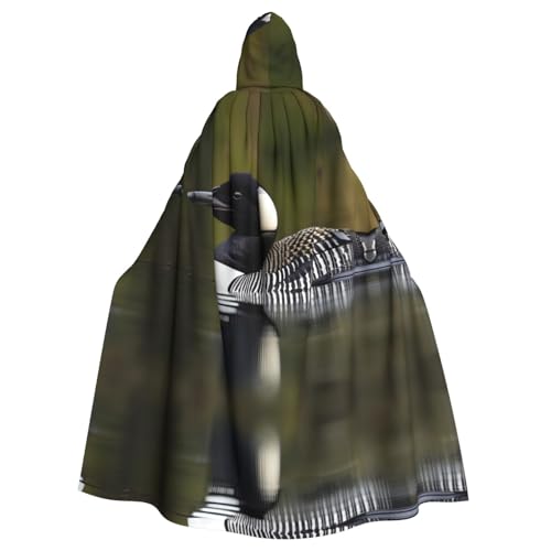 JIUTY Loon Nature Maskerade mit Vogeldruck, für Erwachsene, wirtschaftlicher Kapuzenumhang, 140 cm lang, perfekt für Halloween-Partys, Tänze JIUTY Loon Nature Maskerade mit Vogeldruck, für Erwachsene, wirtschaftlicher Kapuzenumhang, 140 cm lang, perfekt für Halloween-Partys, Tänze von JIUTY