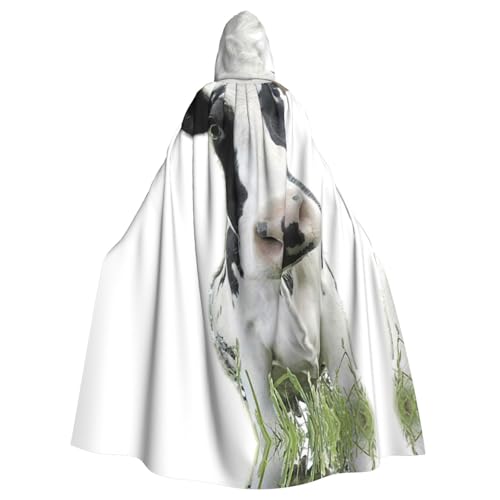 JIUTY Lustiger Kuhkopf-Maskerade mit Tiermotiv, für Erwachsene, wirtschaftlicher Umhang mit Kapuze, 140 cm lang, perfekt für Halloween-Partys, Tänze JIUTY Lustiger Kuhkopf-Maskerade mit Tiermotiv, für Erwachsene, wirtschaftlicher Umhang mit Kapuze, 140 cm lang, perfekt für Halloween-Partys, Tänze von JIUTY
