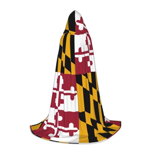 JIUTY Maryland State Flag Halloween Hoodies Robe Cosplay Capes Party Props Hooded Cape Cloak Carnival Accessory For Party von JIUTY