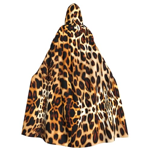 JIUTY Maskerade mit Leopardenmuster, für Erwachsene, wirtschaftlicher Kapuzenumhang, 140 cm lang, perfekt für Halloween-Partys, Tänze JIUTY Maskerade mit Leopardenmuster, für Erwachsene, wirtschaftlicher Kapuzenumhang, 140 cm lang, perfekt für Halloween-Partys, Tänze von JIUTY