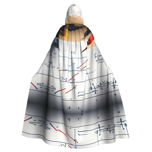 JIUTY Maskerade mit Mathe-Formel-Druck, für Erwachsene, wirtschaftlicher Kapuzenumhang, 140 cm lang, perfekt für Halloween-Partys, Tänze JIUTY Maskerade mit Mathe-Formel-Druck, für Erwachsene, wirtschaftlicher Kapuzenumhang, 140 cm lang, perfekt für Halloween-Partys, Tänze von JIUTY