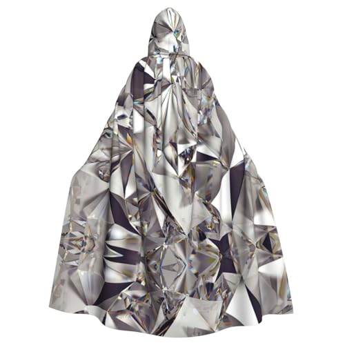 JIUTY Maskerade mit Rautenmuster, für Erwachsene, wirtschaftlicher Kapuzenumhang, 140 cm lang, perfekt für Halloween-Partys, Tänze JIUTY Maskerade mit Rautenmuster, für Erwachsene, wirtschaftlicher Kapuzenumhang, 140 cm lang, perfekt für Halloween-Partys, Tänze von JIUTY