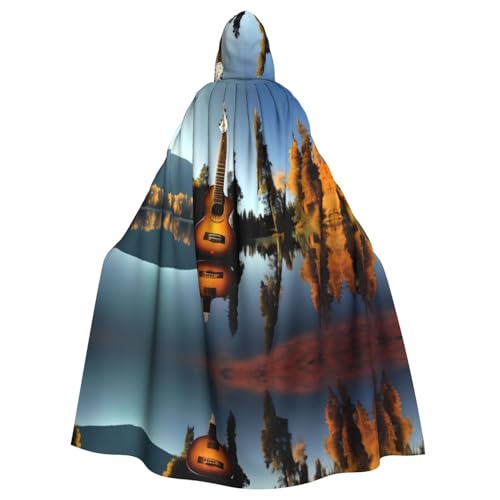 JIUTY Maskerade mit See-Gitarre, reflektierender Druck, für Erwachsene, wirtschaftlicher Umhang mit Kapuze, 140 cm lang, perfekt für Halloween-Partys, Tänze JIUTY Maskerade mit See-Gitarre, reflektierender Druck, für Erwachsene, wirtschaftlicher Umhang mit Kapuze, 140 cm lang, perfekt für Halloween-Partys, Tänze von JIUTY