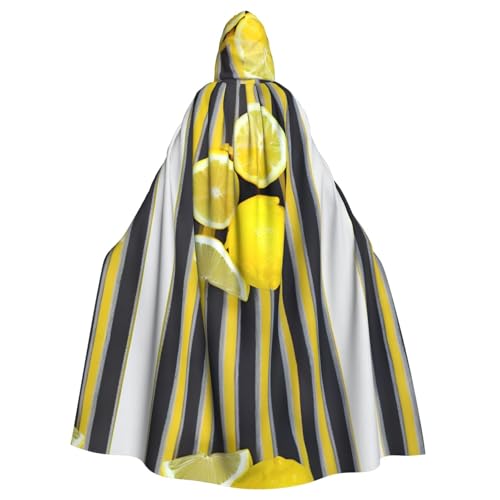 JIUTY Maskerade mit Zitronenschale, gelbe Streifen, für Erwachsene, wirtschaftlicher Kapuzenumhang, 140 cm lang, perfekt für Halloween-Partys, Tänze JIUTY Maskerade mit Zitronenschale, gelbe Streifen, für Erwachsene, wirtschaftlicher Kapuzenumhang, 140 cm lang, perfekt für Halloween-Partys, Tänze von JIUTY