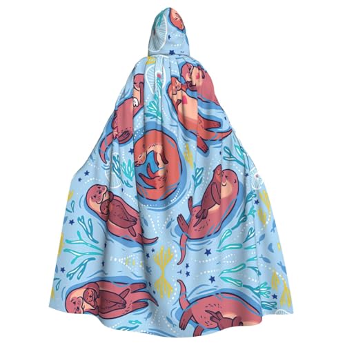 JIUTY Maskerade mit niedlichem braunem Otter-Druck, für Erwachsene, wirtschaftlicher Kapuzenumhang, 140 cm lang, perfekt für Halloween-Partys, Tänze JIUTY Maskerade mit niedlichem braunem Otter-Druck, für Erwachsene, wirtschaftlicher Kapuzenumhang, 140 cm lang, perfekt für Halloween-Partys, Tänze von JIUTY