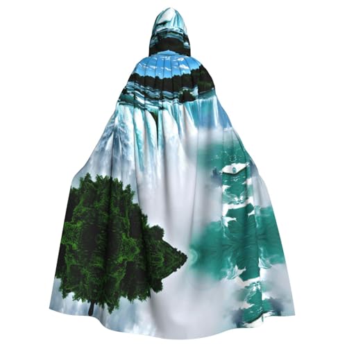 JIUTY Niagara Herbst-Druck, Maskerade, wirtschaftlicher Kapuzenumhang für Erwachsene, 140 cm lang, perfekt für Halloween-Partys, Tänze JIUTY Niagara Herbst-Druck, Maskerade, wirtschaftlicher Kapuzenumhang für Erwachsene, 140 cm lang, perfekt für Halloween-Partys, Tänze von JIUTY