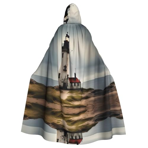 JIUTY Old Lighthouse-Standard-Scale-2_00x Kapuzenumhang Unisex Umhang Halloween Weihnachten Vampir Hexe Umhang Kostüme Party Umhang von JIUTY