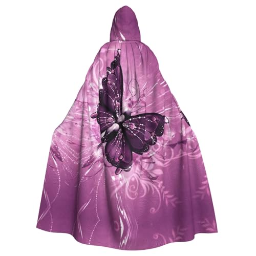 JIUTY Schmetterlings-Druck, Maskerade für Erwachsene, wirtschaftlicher Umhang mit Kapuze, 140 cm lang, perfekt für Halloween-Partys, Tänze JIUTY Schmetterlings-Druck, Maskerade für Erwachsene, wirtschaftlicher Umhang mit Kapuze, 140 cm lang, perfekt für Halloween-Partys, Tänze von JIUTY