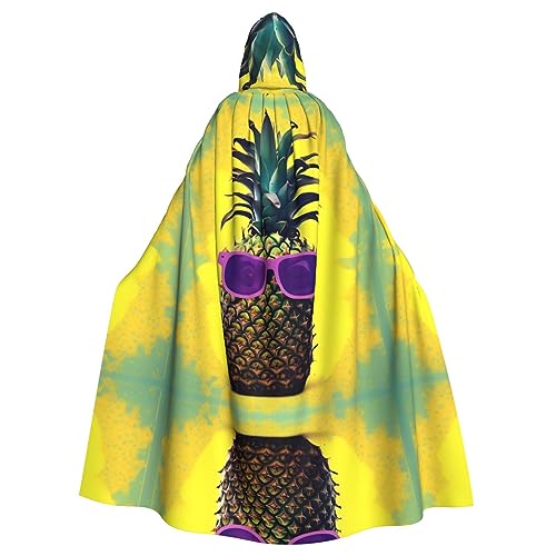 JIUTY Umhang mit Kapuze und Ananas-Zitat, Unisex, Umhang für Halloween, Weihnachten, Vampir, Hexe, Kostüme, Party-Umhang von JIUTY