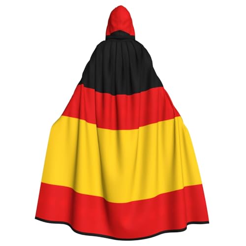 JIUTY Umhang mit Kapuze und deutscher Flagge, Unisex, für Halloween, Weihnachten, Vampir, Hexe, Kostüme, Partyumhang von JIUTY