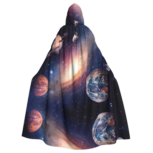JIUTY Universe Galaxie-Druck, Maskerade für Erwachsene, wirtschaftlicher Kapuzenumhang, 140 cm lang, perfekt für Halloween-Partys, Tänze JIUTY Universe Galaxie-Druck, Maskerade für Erwachsene, wirtschaftlicher Kapuzenumhang, 140 cm lang, perfekt für Halloween-Partys, Tänze von JIUTY