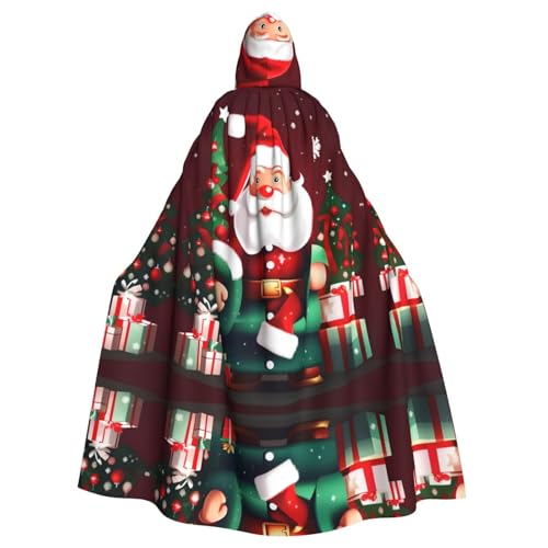 JIUTY Weihnachtsmann-Geschenk, bedruckt, Maskerade für Erwachsene, wirtschaftlicher Kapuzenumhang, 140 cm lang, perfekt für Halloween-Partys, Tänze JIUTY Weihnachtsmann-Geschenk, bedruckt, Maskerade für Erwachsene, wirtschaftlicher Kapuzenumhang, 140 cm lang, perfekt für Halloween-Partys, Tänze von JIUTY